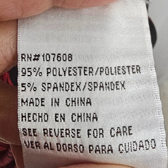 KSL Kari Stevens Red Black Striped Tribal Sift Dress Office 2X - Picture 9 of 11